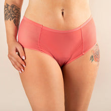 Charger l'image dans la galerie, culotte menstruelle taille haute rose corail face