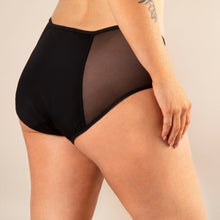 Charger l&#39;image dans la galerie, culotte menstruelle taille haute noir dos
