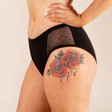 Charger l&#39;image dans la galerie, culotte menstruelle bleu noir profil
