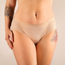 Charger l&#39;image dans la galerie, culotte menstruelle beige face
