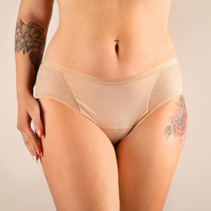 culotte menstruelle beige face