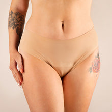 Charger l&#39;image dans la galerie, Culotte menstruelle sans coutures beige face
