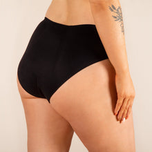 Charger l&#39;image dans la galerie, Culotte menstruelle sans coutures noir dos
